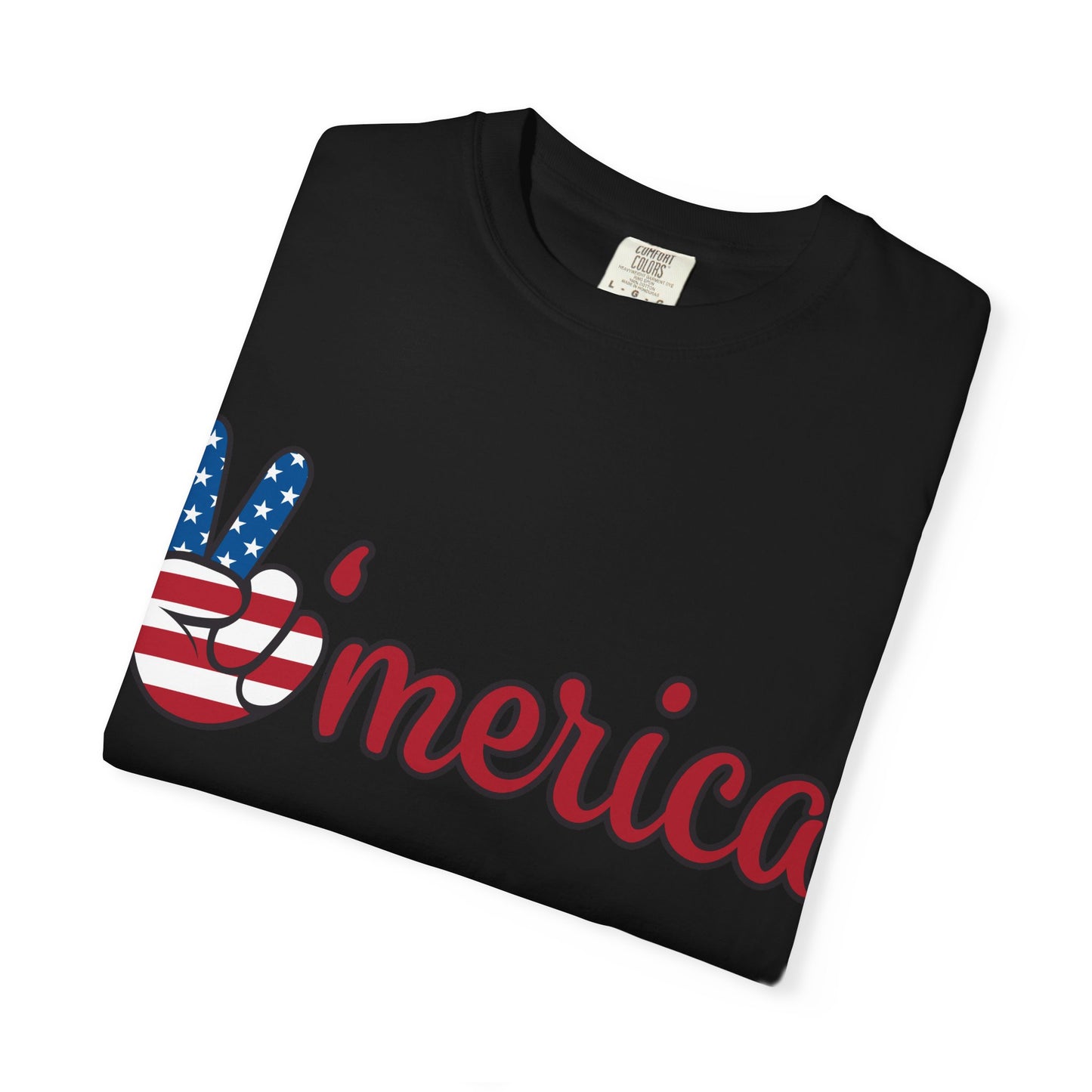 'Merica Flag Peace Sign T-Shirt – Patriotic 4th of July Tee
